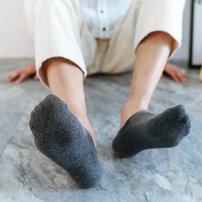 5 ou 10 Pares de Meias Invisíveis de Algodão