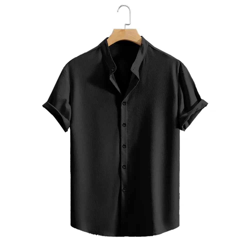 Camisa Masculina Casual de Manga Curta