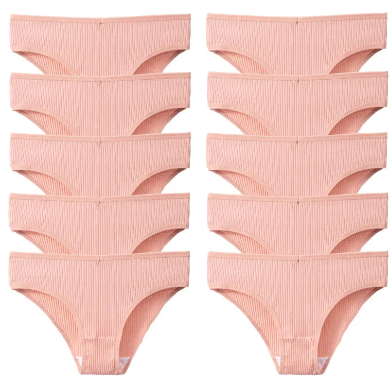 Conjunto de 10 Peças Calcinhas de Algodão