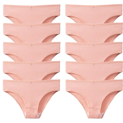 Conjunto de 10 Peças Calcinhas de Algodão