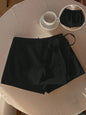 Saia-Short Femininas de Linho