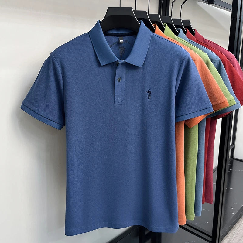Camisa Polo 100% Algodão de Manga Curta