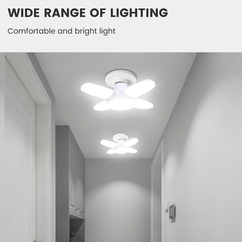 Lâmpada LED Dobrável em Formato de Ventilador