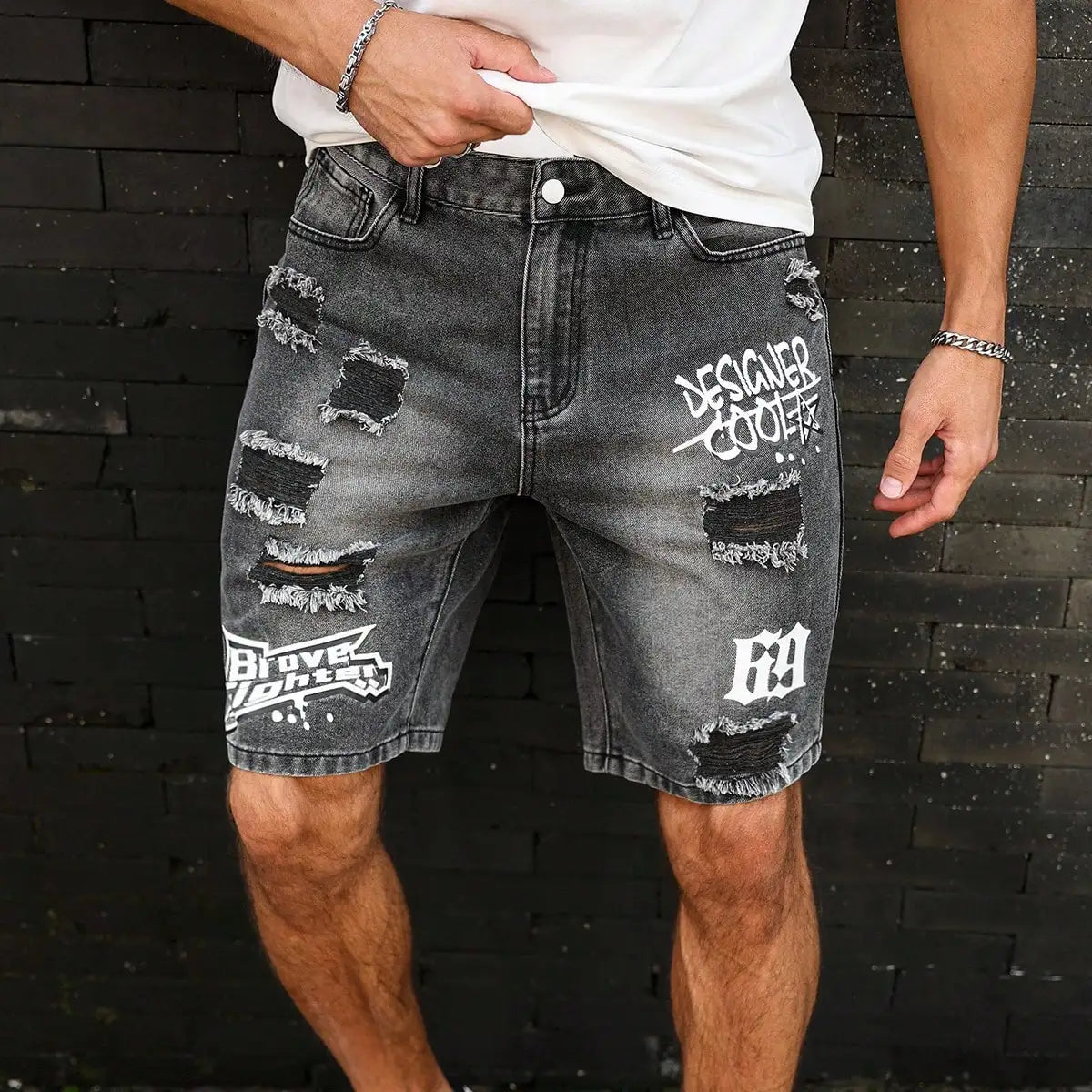 Short Jeans Masculinos Destroyer
