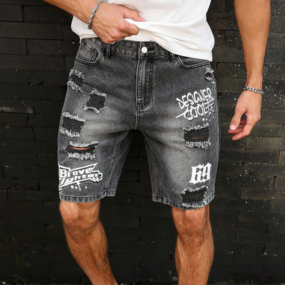 Short Jeans Masculinos Destroyer
