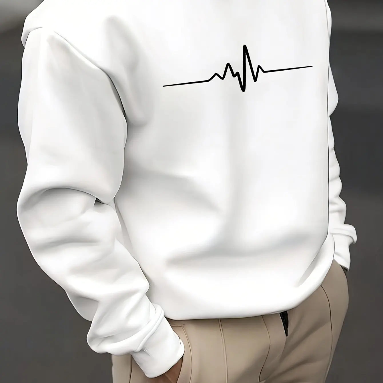 Moleton Masculino Casual de Outono e Inverno