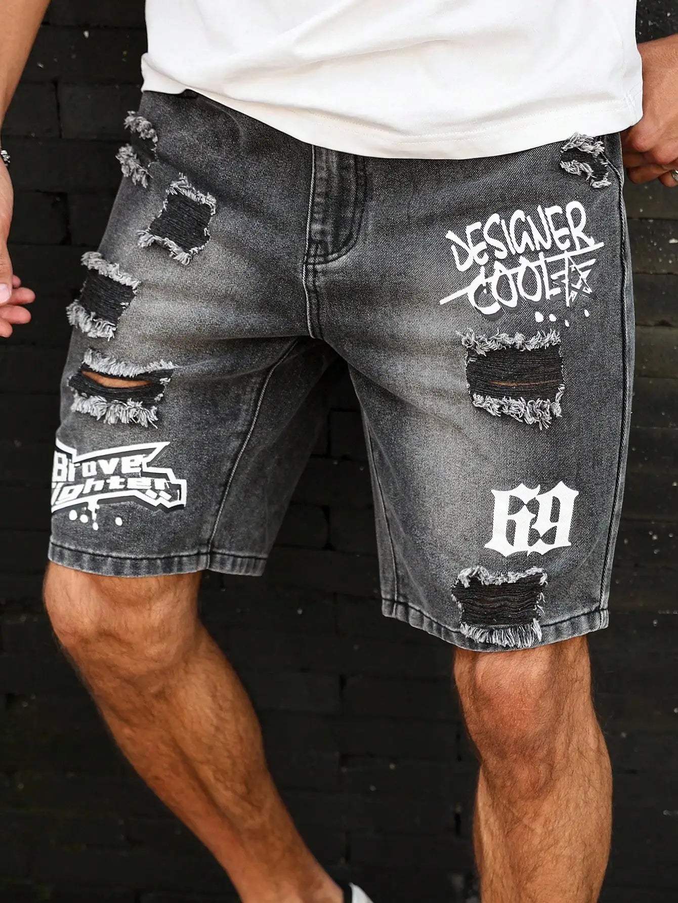 Short Jeans Masculinos Destroyer