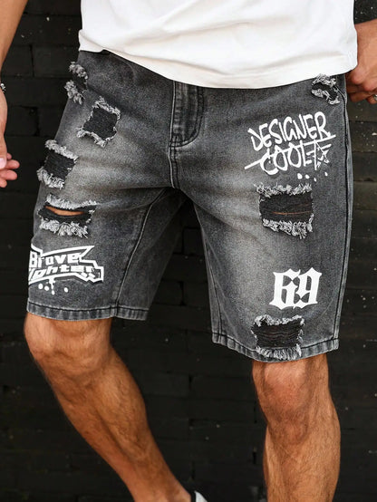 Short Jeans Masculinos Destroyer