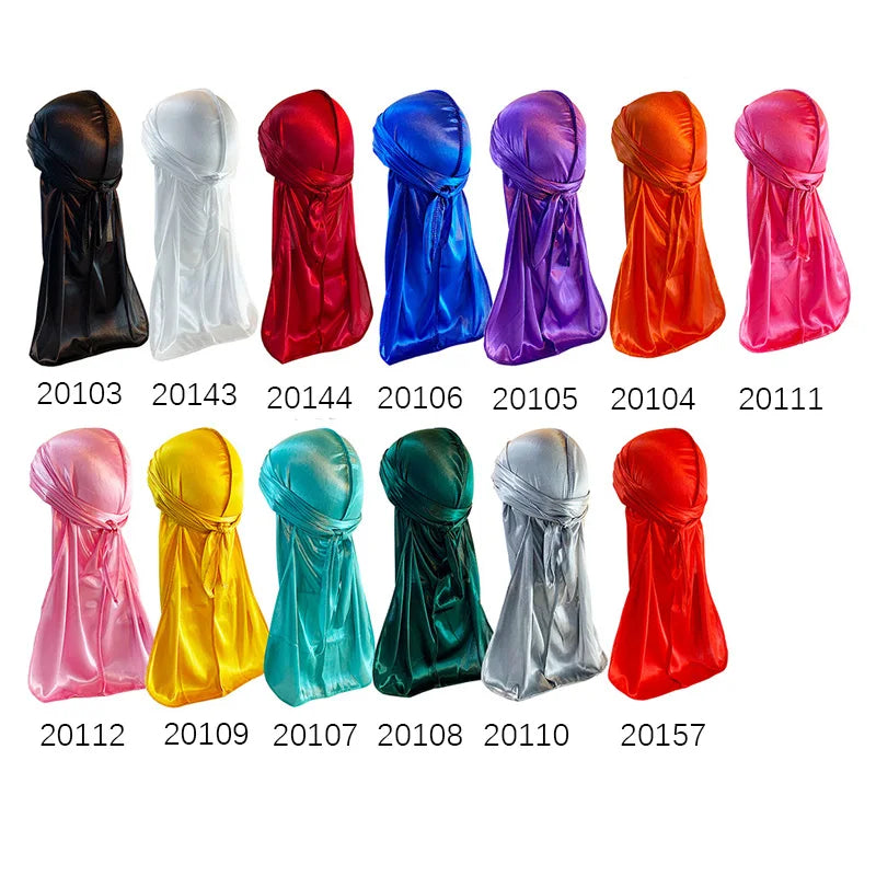Unisex Durag de Seda para Homens e Mulheres