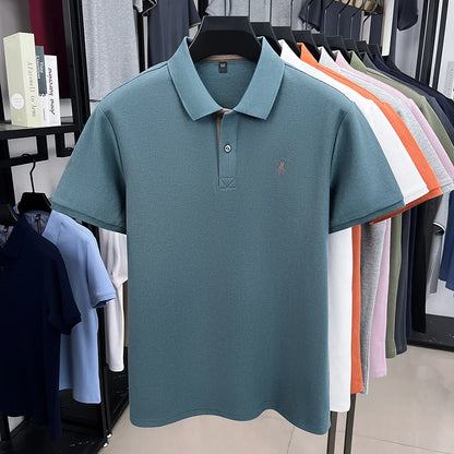 Camisa Polo 100% Algodão com Bordado de Cavalo