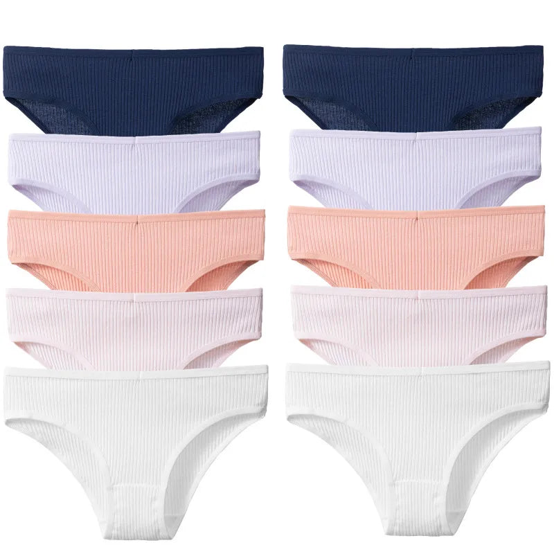 Conjunto de 10 Peças Calcinhas de Algodão