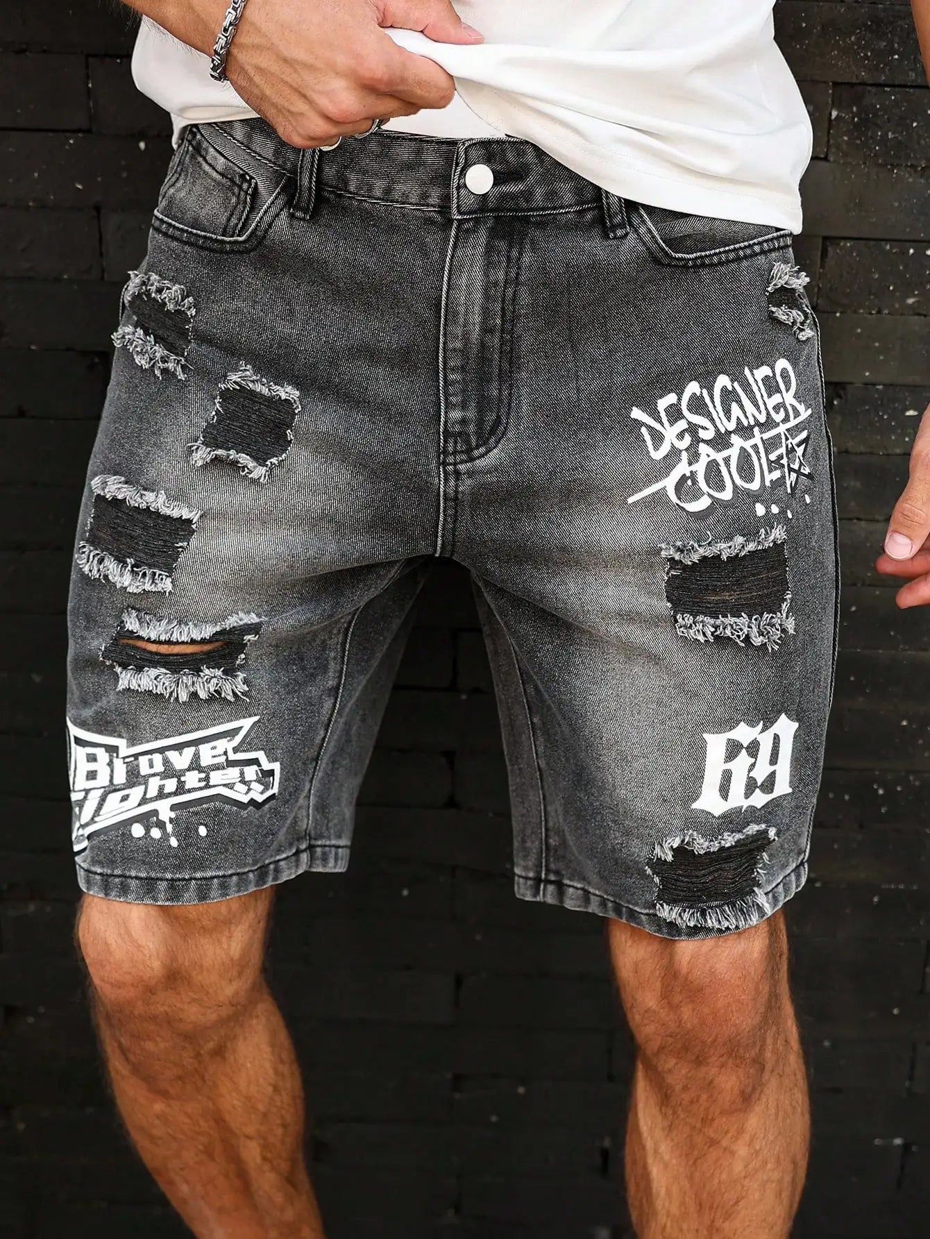 Short Jeans Masculinos Destroyer