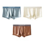 Kit 1 ou 3 Unidades de Cuecas Boxer em Seda Gelo e Cetim