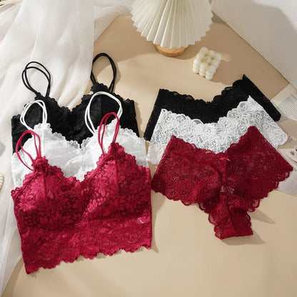 Conjunto de Lingerie Sexy de Renda