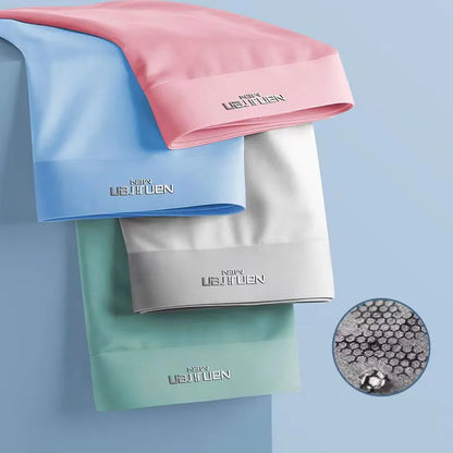 Kit com 4 Unidades de Cuecas Boxer Masculinas em Seda Gelo