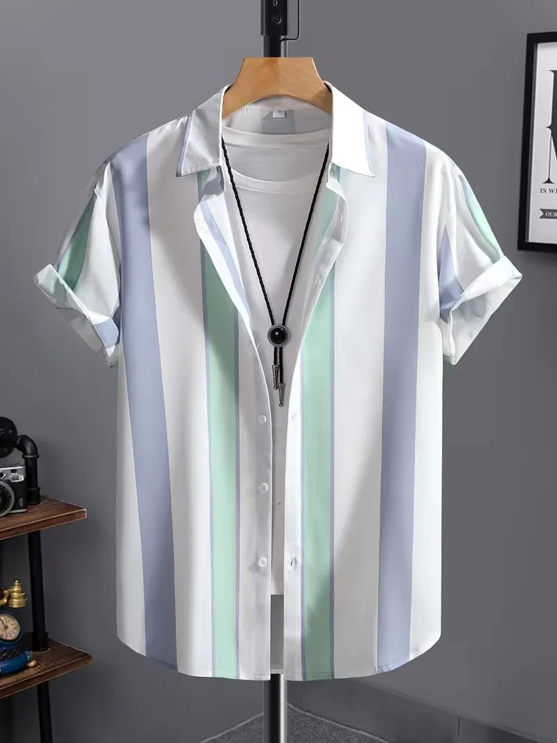 Camisa Casual de Estilo Simples e Versátil