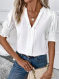 Blusa de Manga Curta Bufante
