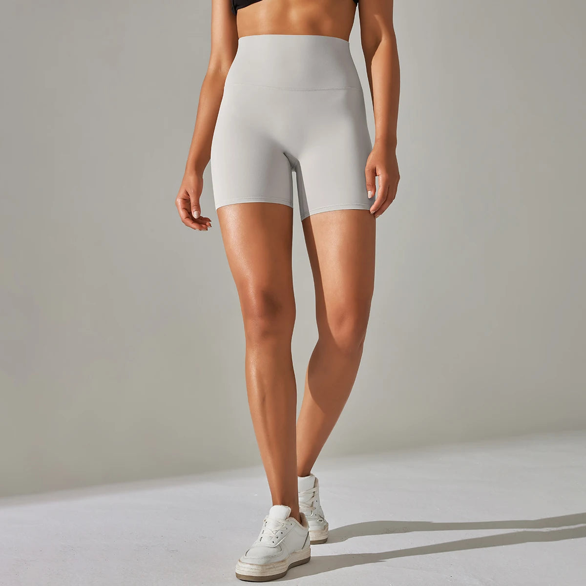 Shorts Feminino Fitness Cintura Alta Squat Proof Secagem Rápida