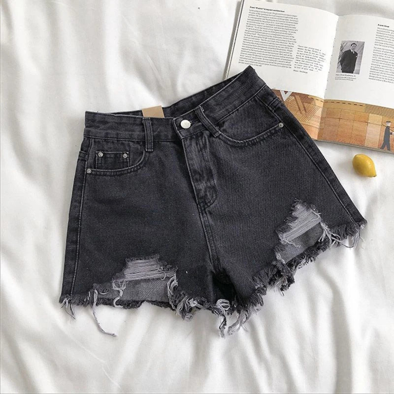 Short Jeans Coreanos de Cintura Alta