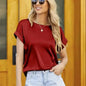 Blusa de Cetim Manga Morcego