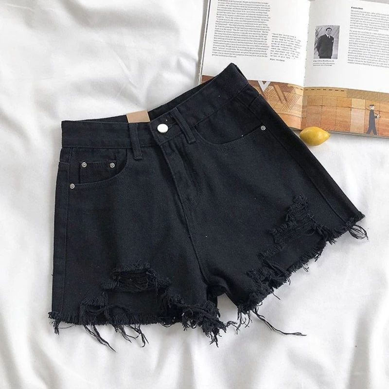 Short Jeans Coreanos de Cintura Alta