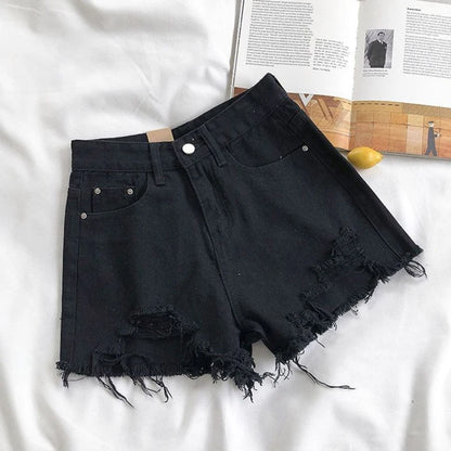 Short Jeans Coreanos de Cintura Alta