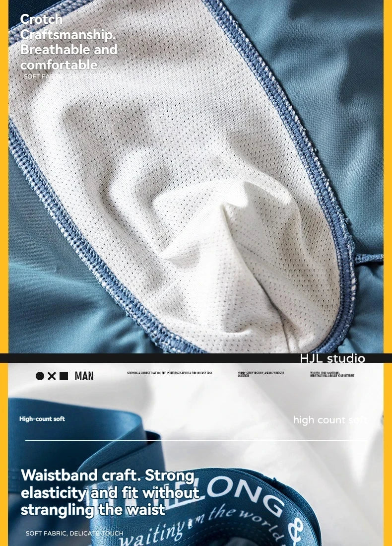 Kit 1 ou 3 Unidades de Cuecas Boxer em Seda Gelo e Cetim