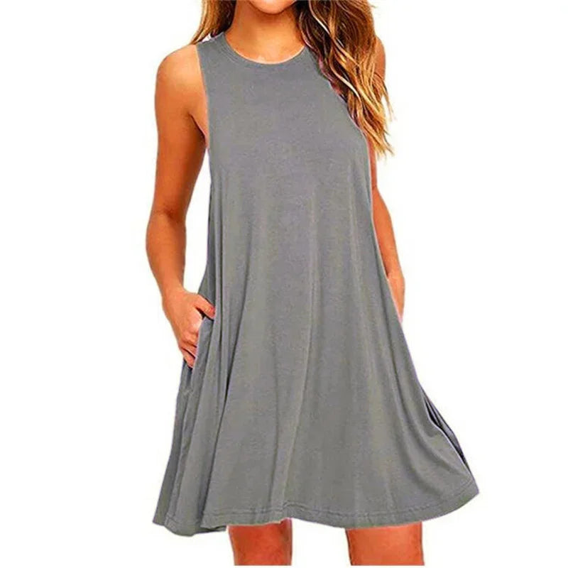 Vestido Estilo Camiseta Casual
