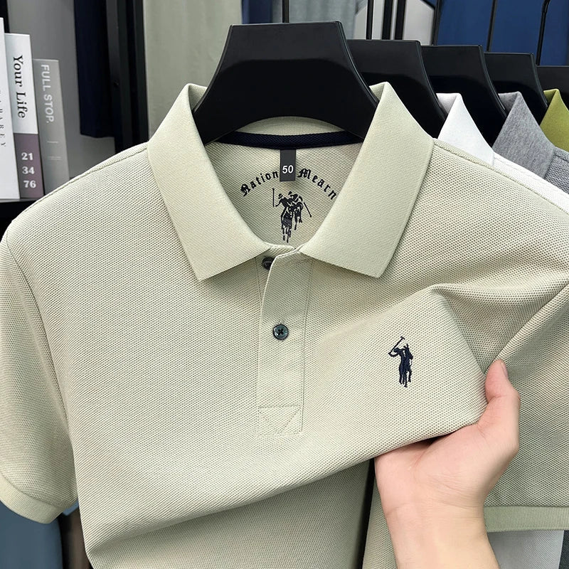 Camisa Polo 100% Algodão de Manga Curta
