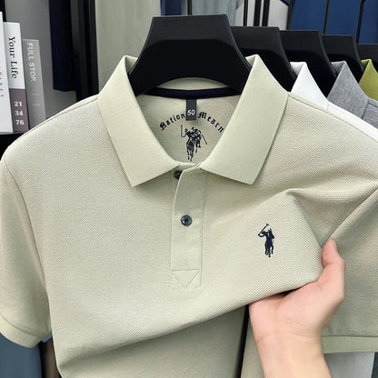 Camisa Polo 100% Algodão de Manga Curta
