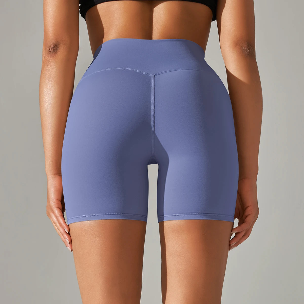 Shorts Feminino Fitness Cintura Alta Squat Proof Secagem Rápida