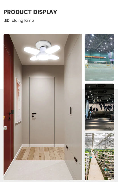 Lâmpada LED Dobrável em Formato de Ventilador