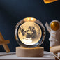 Luminária Noturna de Bola de Cristal 3D com LED
