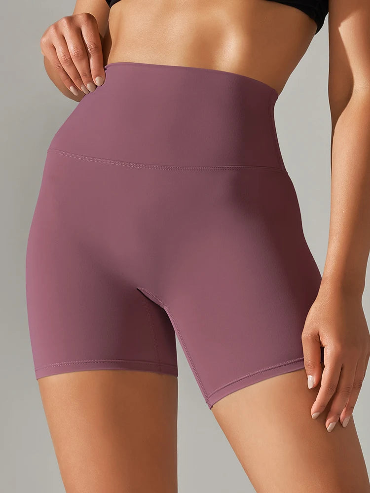 Shorts Feminino Fitness Cintura Alta Squat Proof Secagem Rápida