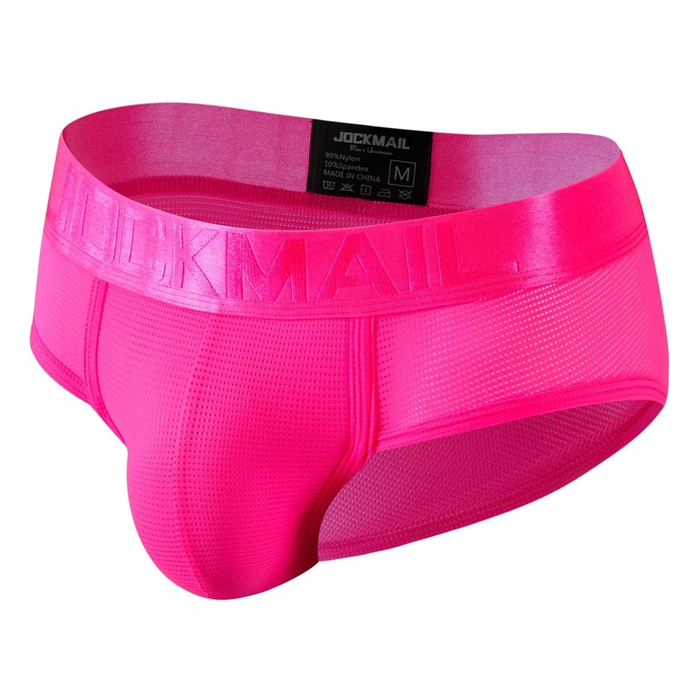 Cuecas Estilo Slip e Bikini em Mesh de Nylon