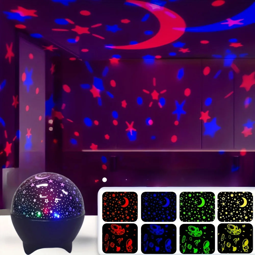 Lâmpada de Projeção Estrela Lua Galáxia 5V USB