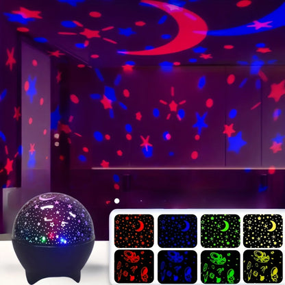 Lâmpada de Projeção Estrela Lua Galáxia 5V USB