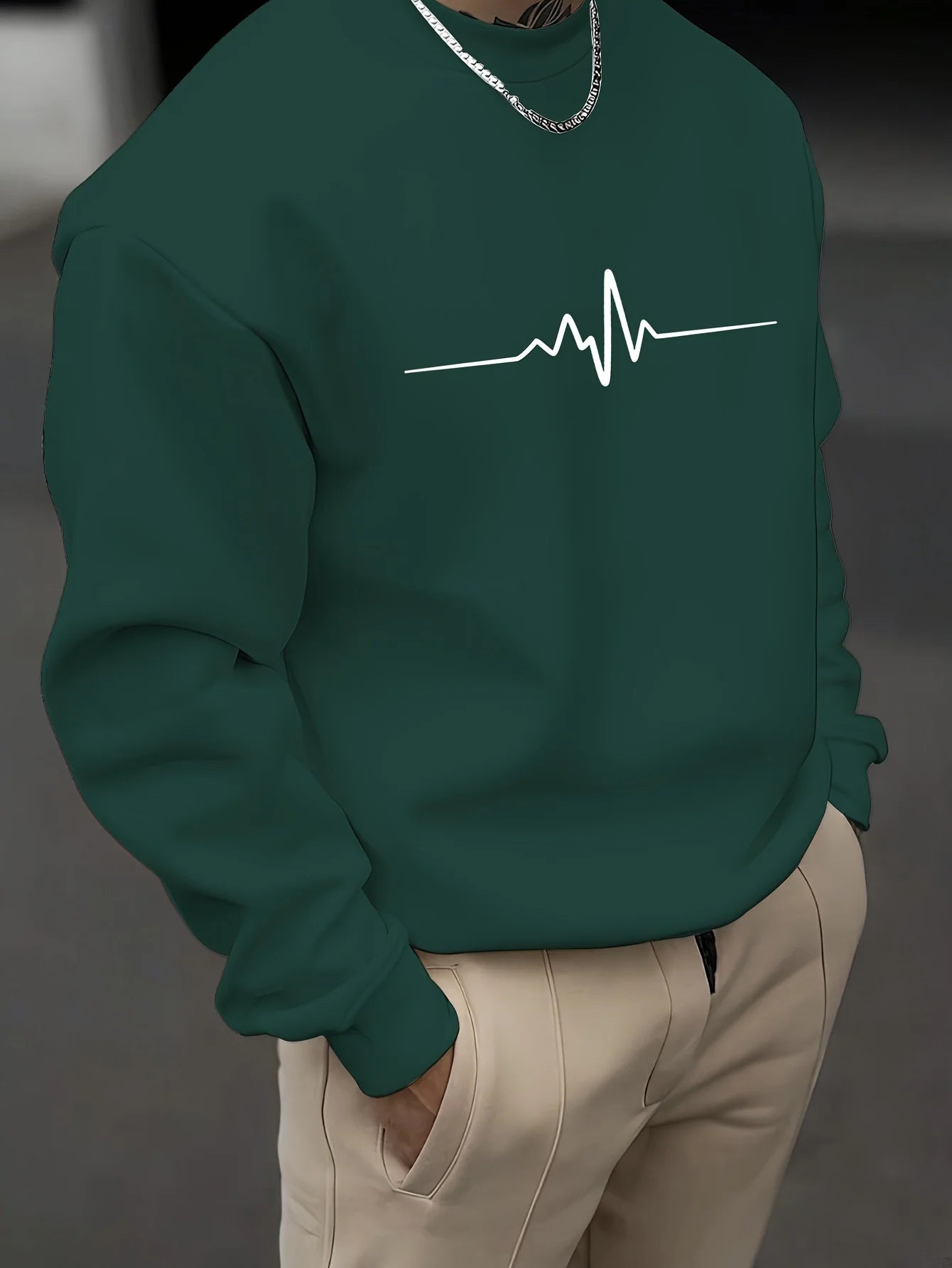 Moleton Masculino Casual de Outono e Inverno