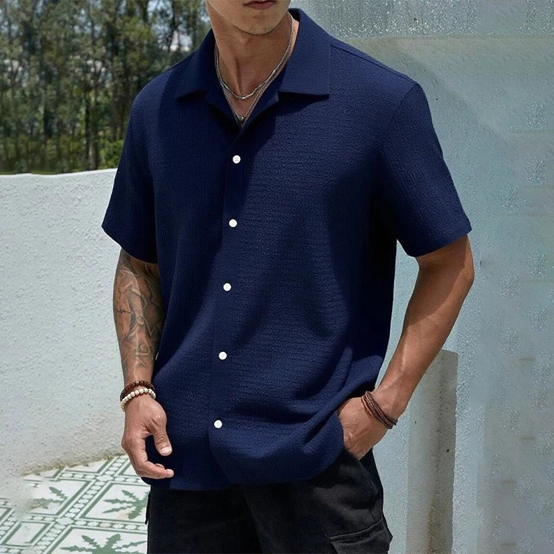 Camisa Casual de Manga Curta