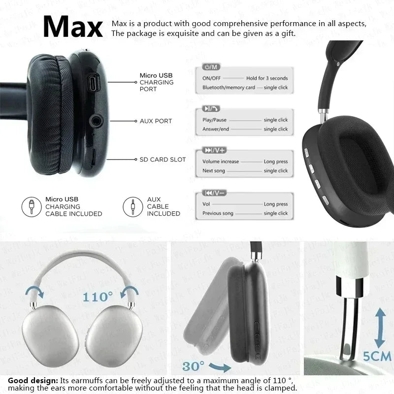 Fones de Ouvido Bluetooth com Cancelamento de Ruído