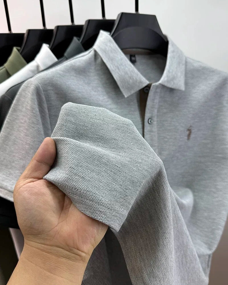 Camisa Polo 100% Algodão com Bordado de Cavalo