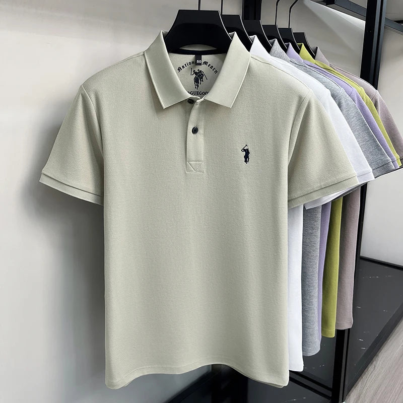 Camisa Polo 100% Algodão de Manga Curta
