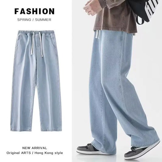 Calça Jeans de Perna Larga