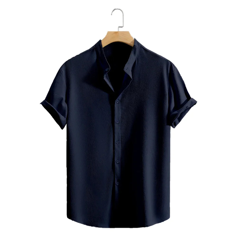 Camisa Masculina Casual de Manga Curta