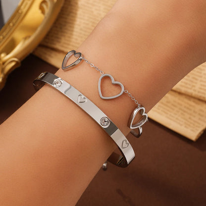 Conjunto de Pulseiras Francesas com Trevo da Sorte