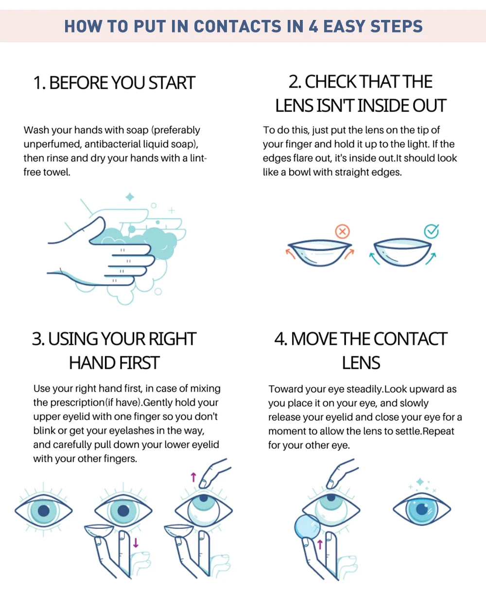 Lentes para Olhos Azuis, Verdes Naturais, Castanhos e Cinzas