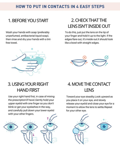 Lentes para Olhos Azuis, Verdes Naturais, Castanhos e Cinzas