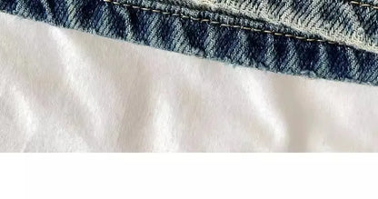 Short Jeans Feminino Retrô de Lavagem Desbotada