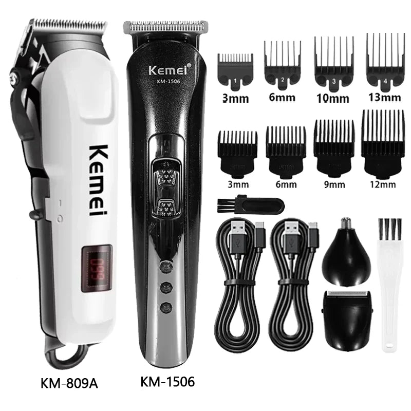 Máquina de Cortar Cabelo Kemei Km-809A Km-1506 Km-1102