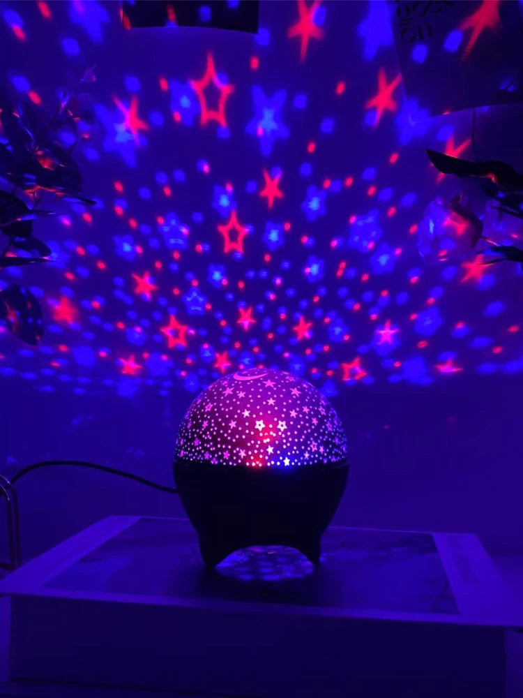Lâmpada de Projeção Estrela Lua Galáxia 5V USB
